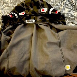 Bape x Ponr full zip up hoodie